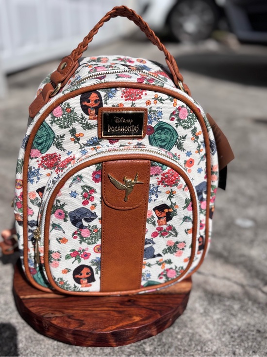 Her Universe Floral Pocahontas Mini Backpack in Cream & Brown